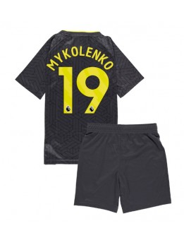 Everton Vitaliy Mykolenko #19 Auswärts Trikotsatz für Kinder 2024-25 Kurzarm (+ Kurze Hosen)